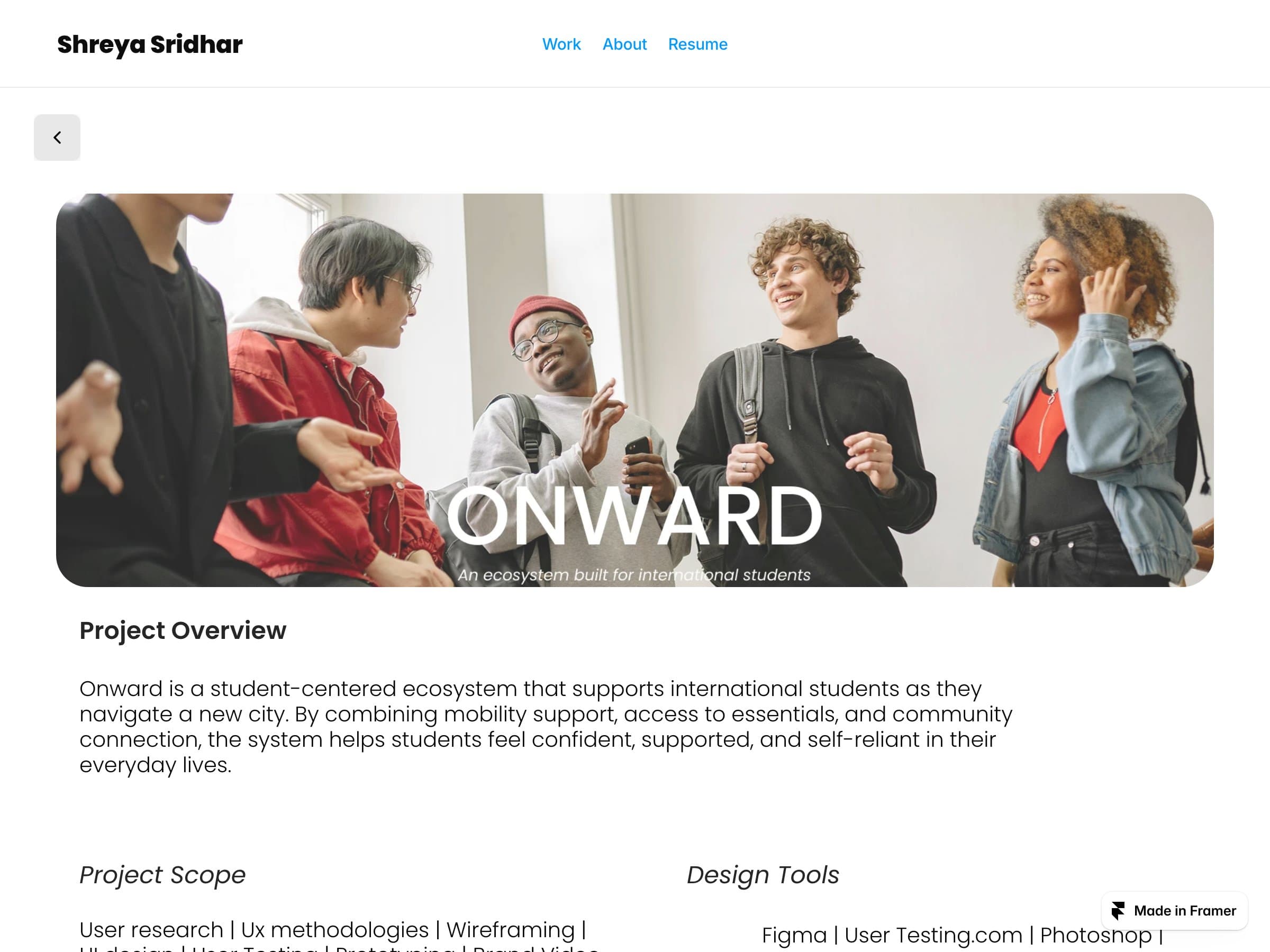 Featured project by Shreya Sridhar